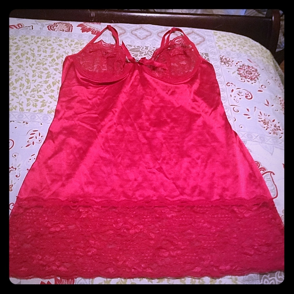 Red Lace Slip